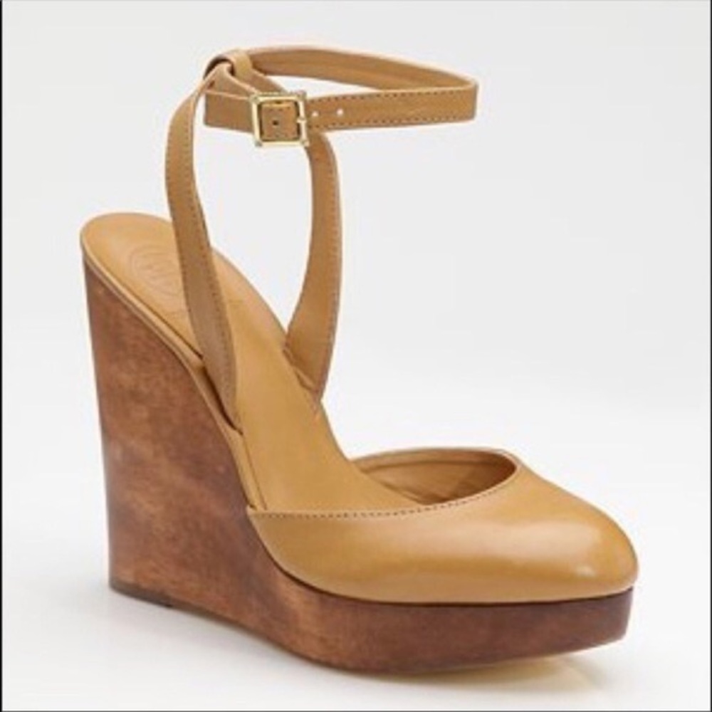 Tory Burch wooden wedges